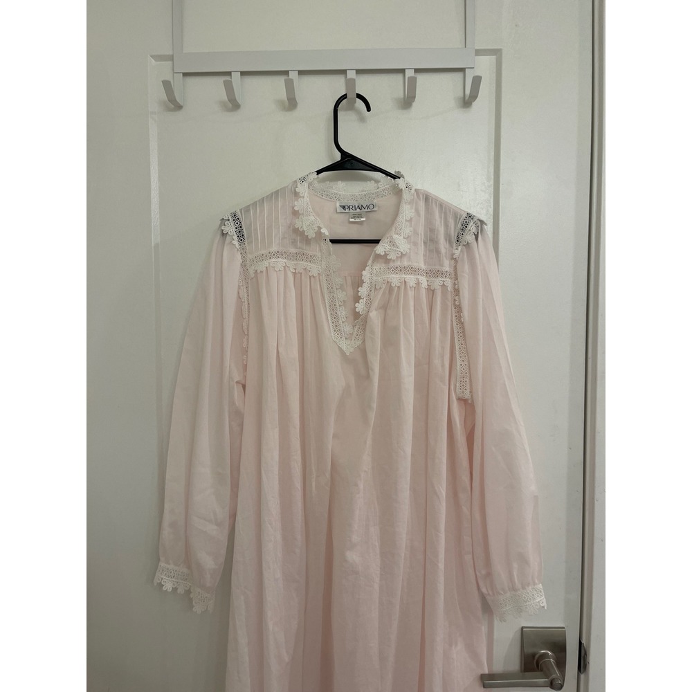 Priamo Pink Nightgown Cottagecore GrandmaCore Coquette Cotton
